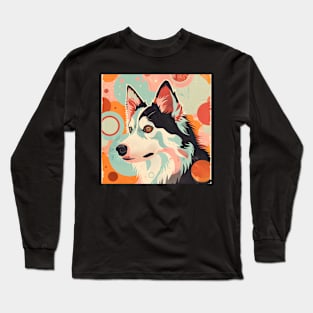 Eskimo Dog in 70's Long Sleeve T-Shirt